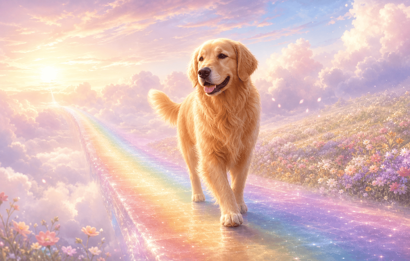 Rainbow Bridge dog memory video style